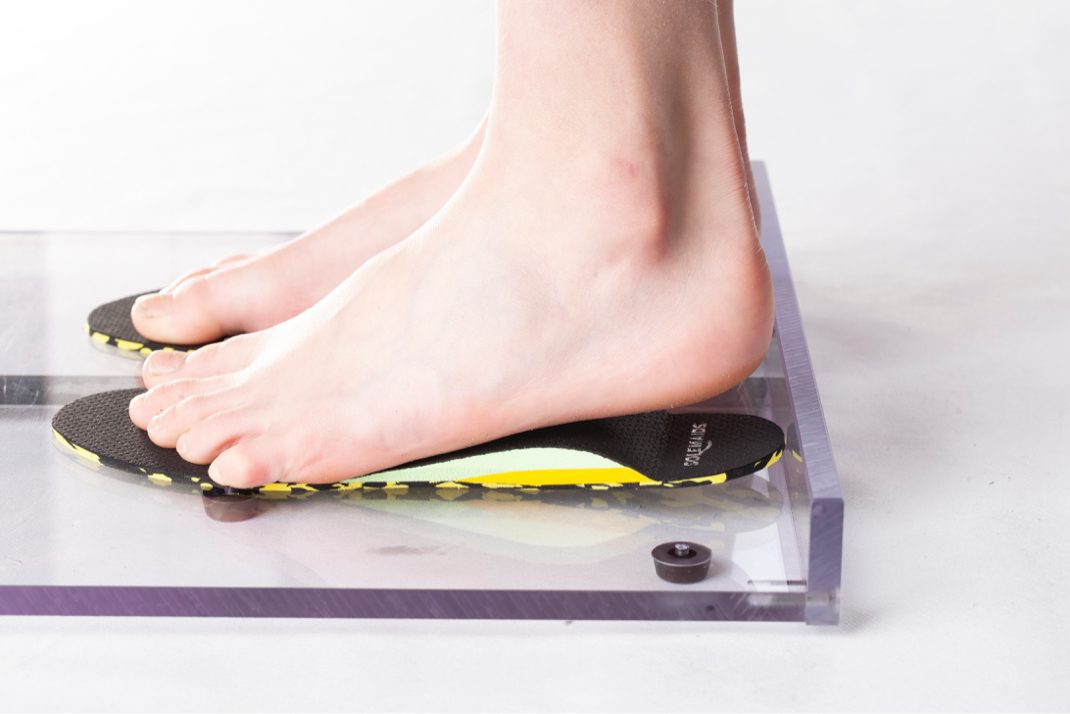 Diagram showing how Solemaids insoles offload pressure from heel growth plate